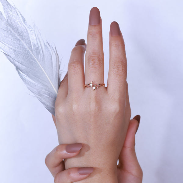 Modern Chic Open Diamond Ring