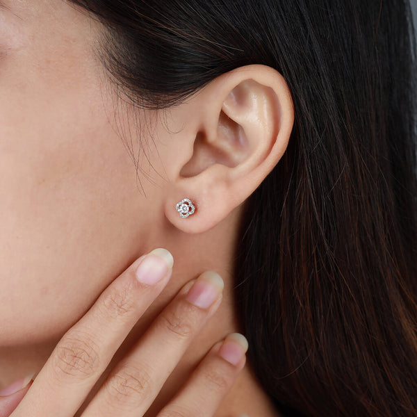 Astral Twinkle Diamond Stud Earrings - Only