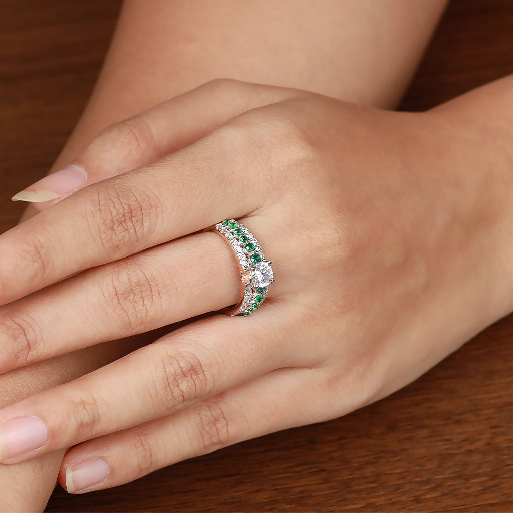 Emerald Radiance diamond ring