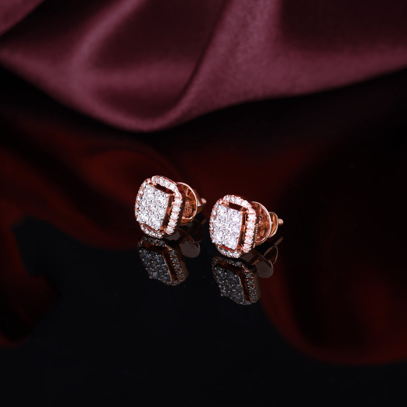 Luminous Square Diamond Studs