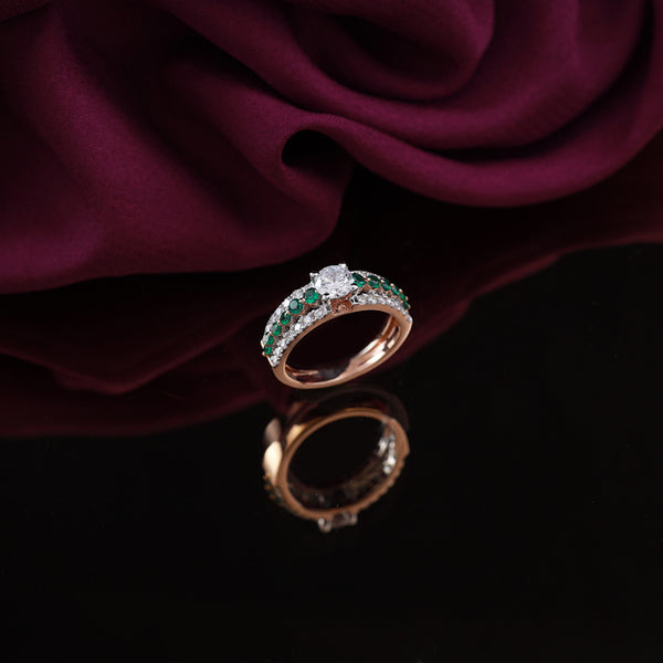 Emerald Radiance diamond ring