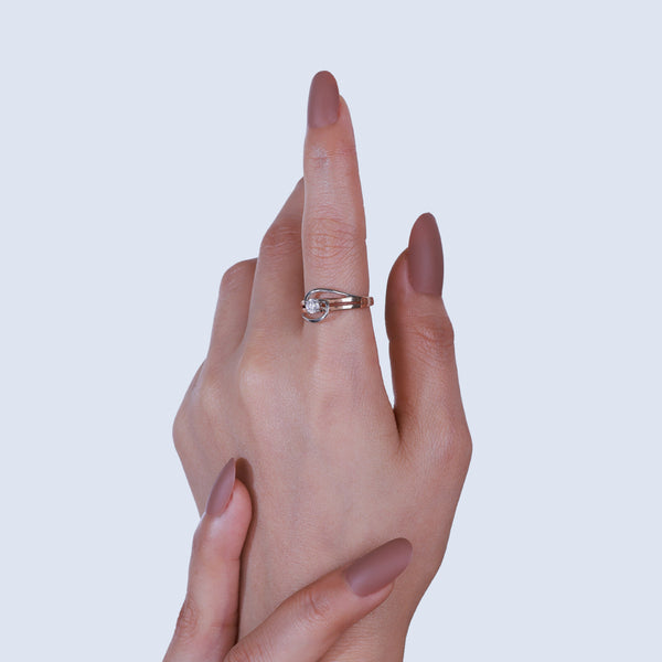 Modern Harmony Diamond Ring