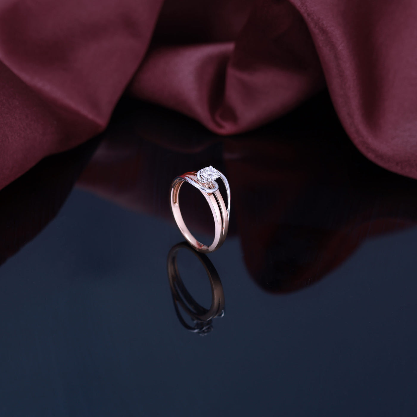 Modern Harmony Diamond Ring