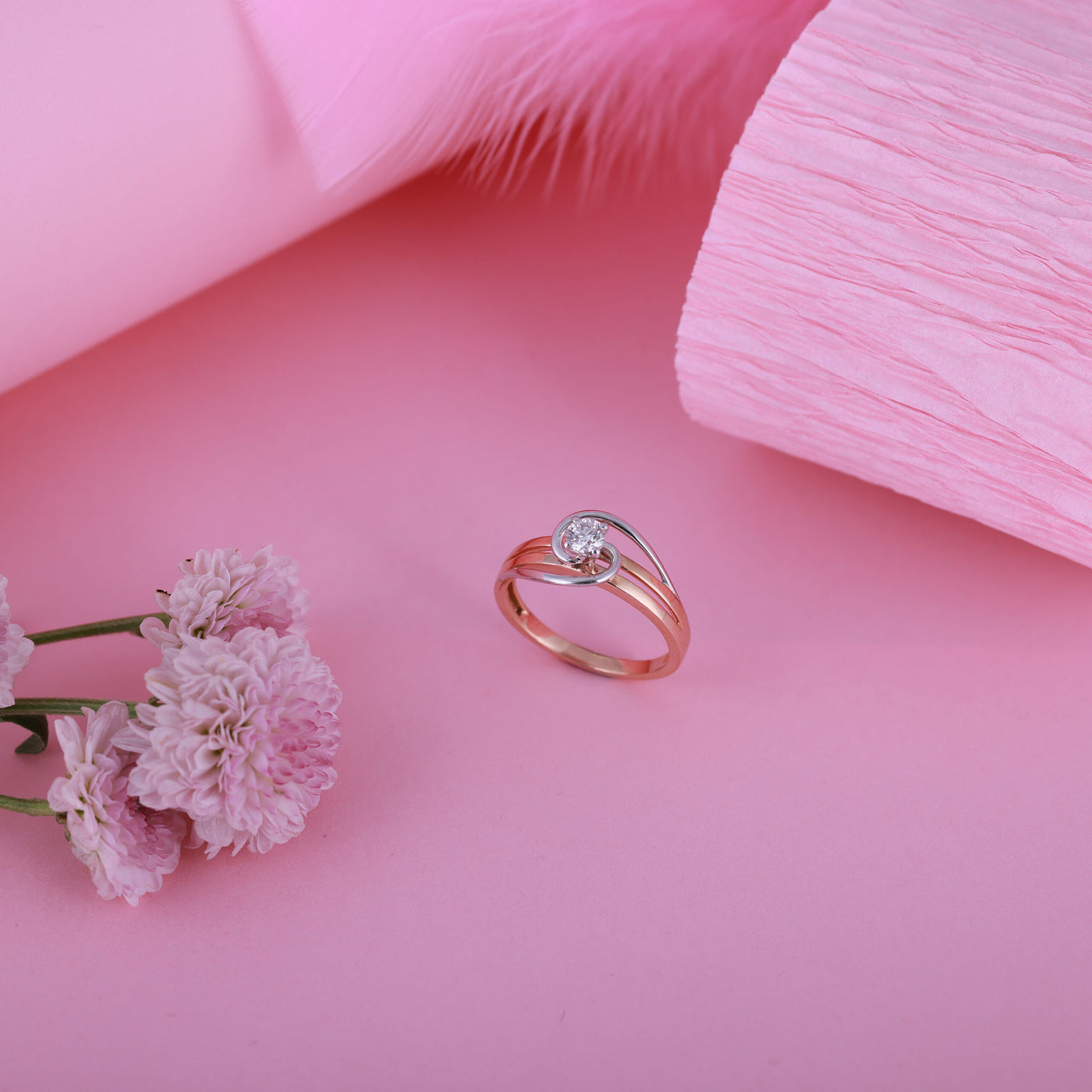 Modern Harmony Diamond Ring