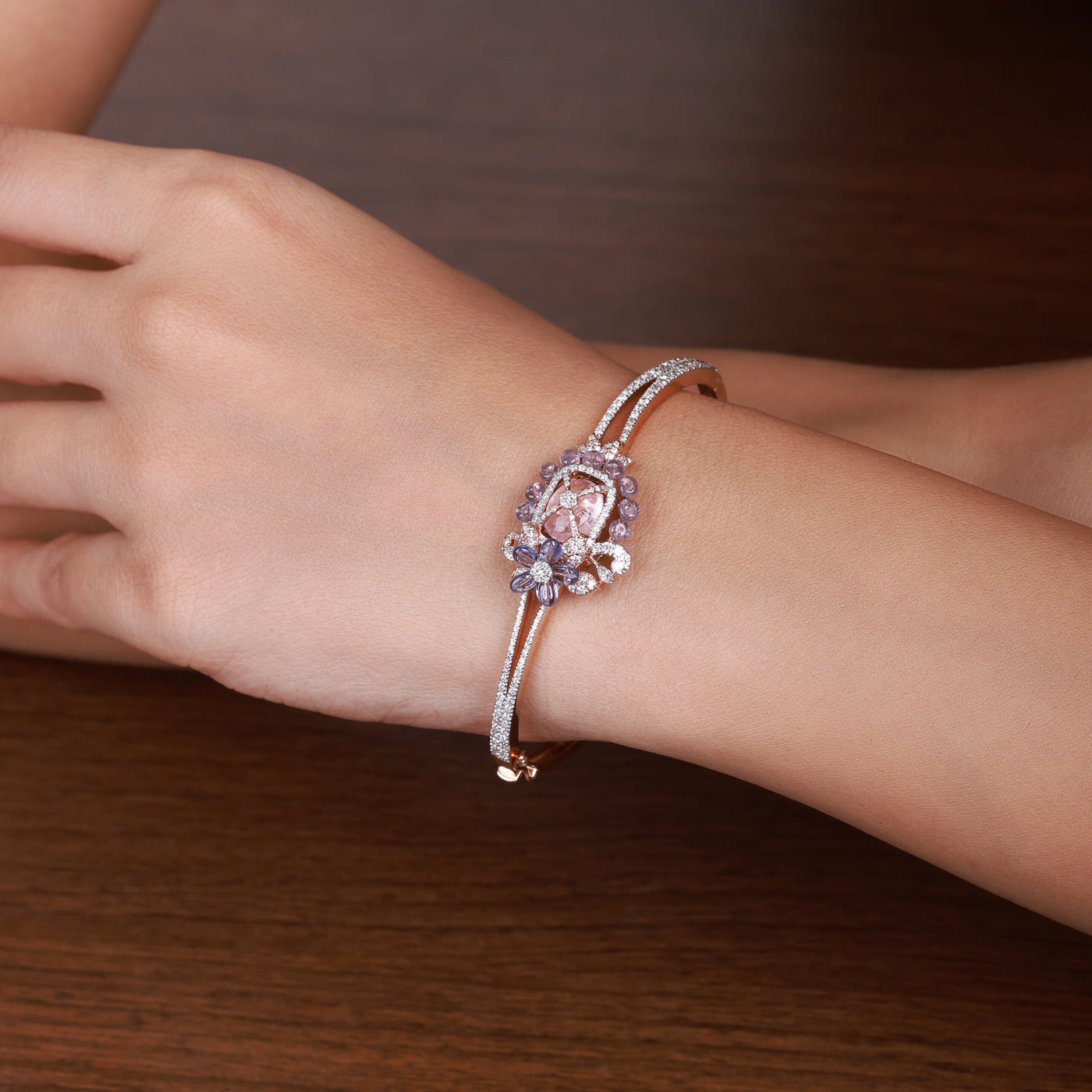 Lavendar Bloom Diamond Bracelet