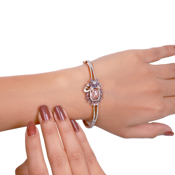 Lavendar Bloom Diamond Bracelet
