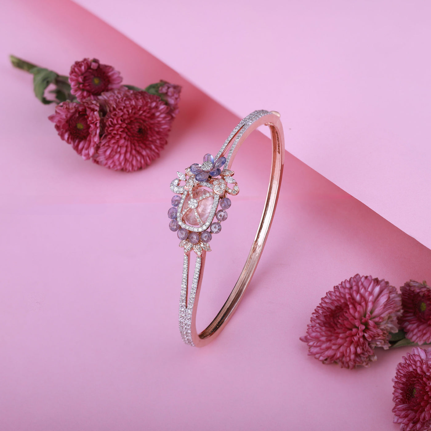 Lavendar Bloom Diamond Bracelet