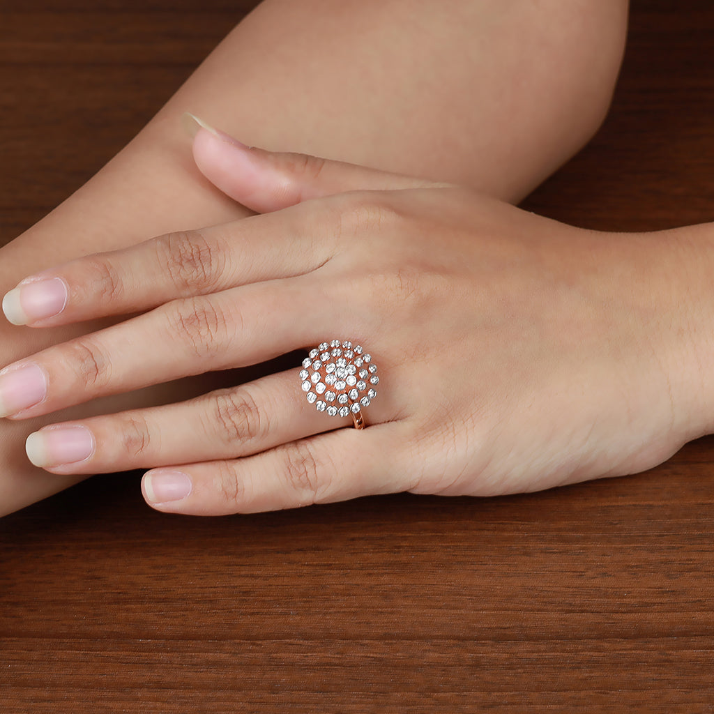 Dazzle Sphere Dimond Ring