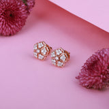 Diamond floral stud earrings