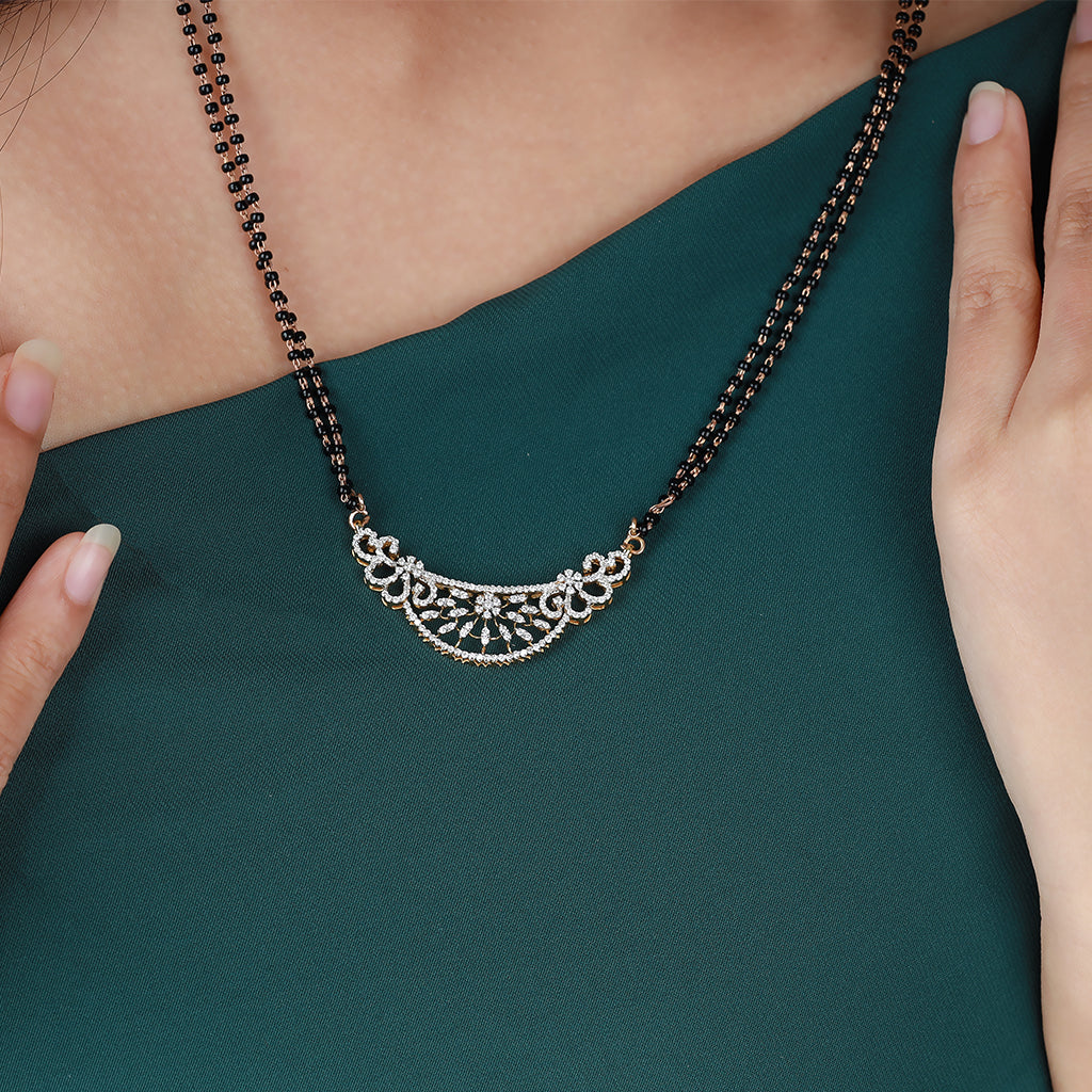 Crescent Grace Diamond Mangalsutra
