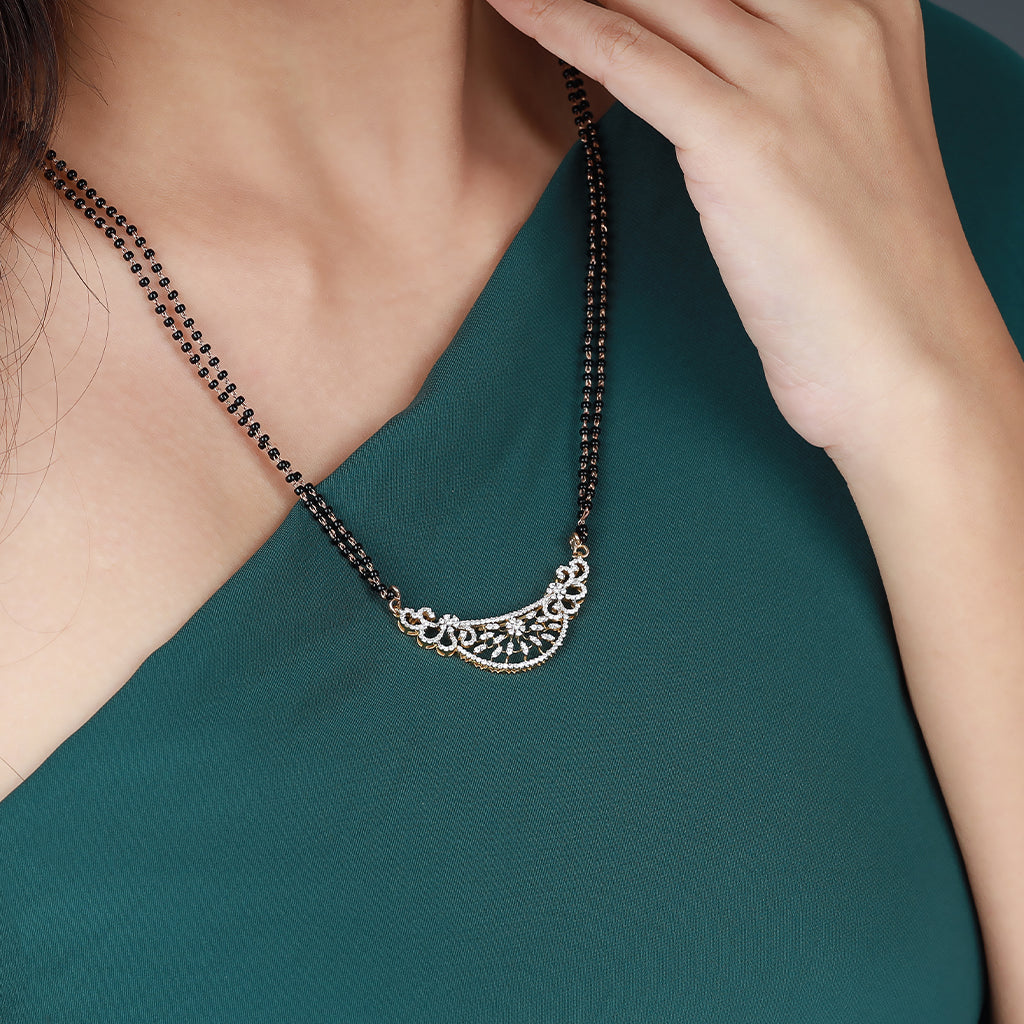 Crescent Grace Diamond Mangalsutra