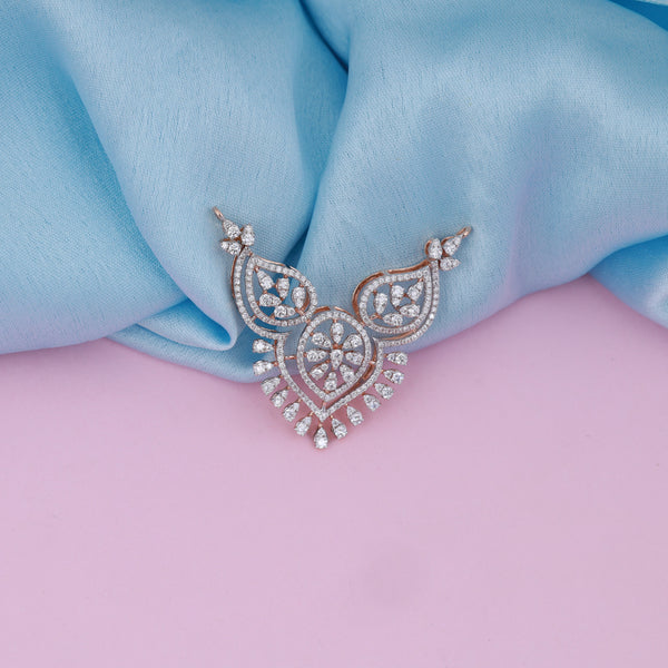 Tri Petals Diamond Mangalsutra