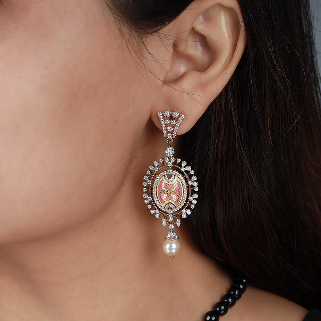 Victorian Grace Diamond Earrings - Only