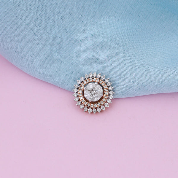 Solar Spiral Diamond Pendant