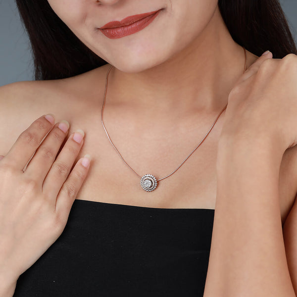Solar Spiral Diamond Pendant
