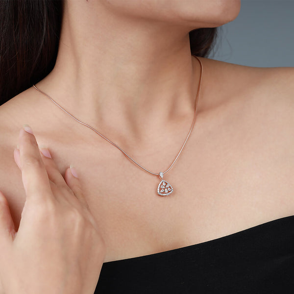 Tri- Star Sparkle Diamond Pendant