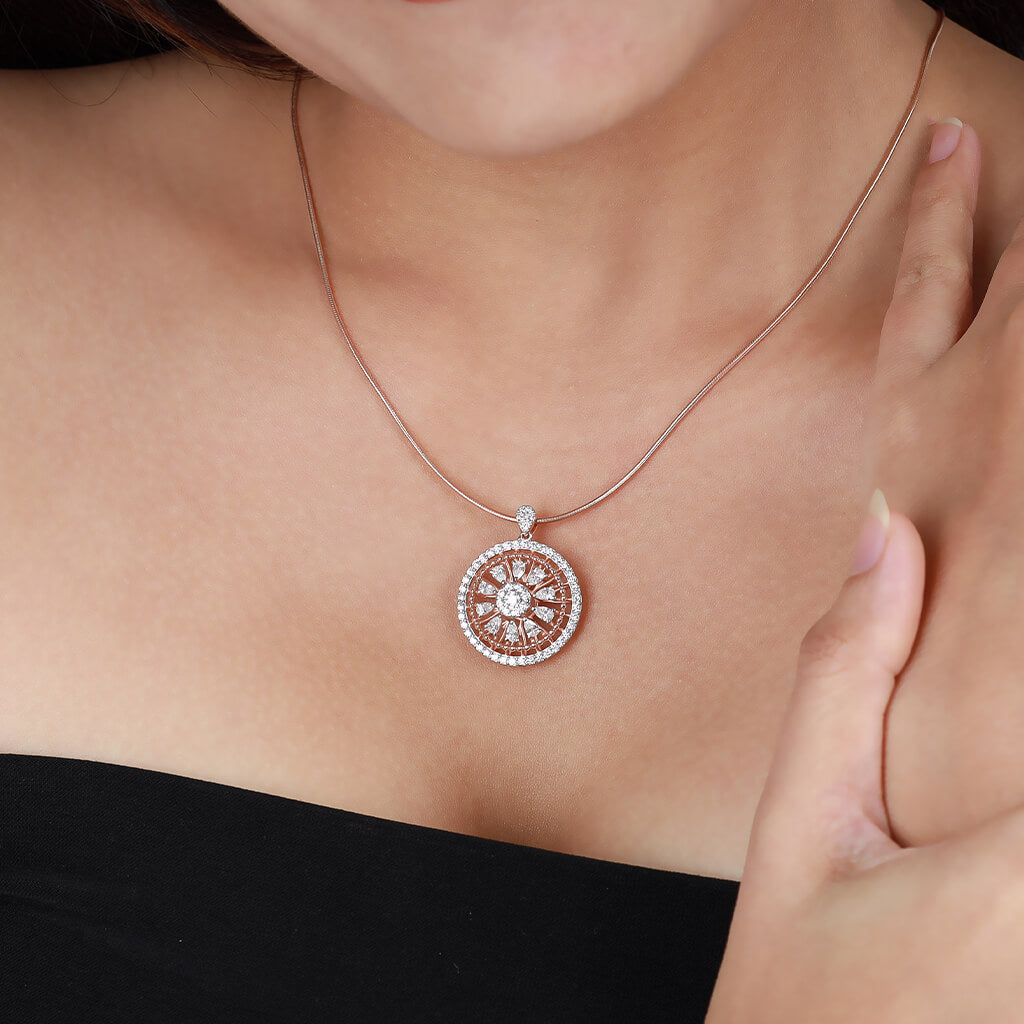 Solar Blossom Diamond Pendant - Only