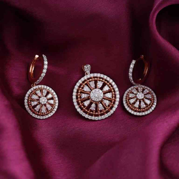 Solar Blossom Diamond Dangling Earrings - Only