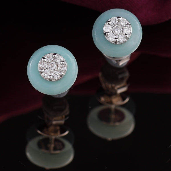 Aqua Spark Stud Earrings