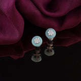 Aqua Spark Stud Earrings