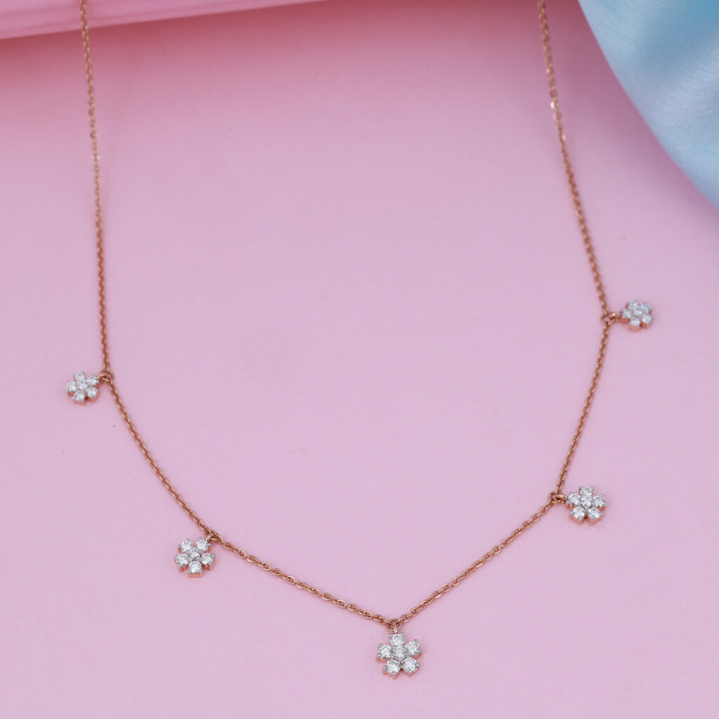 Flower Elegance Diamond Necklace