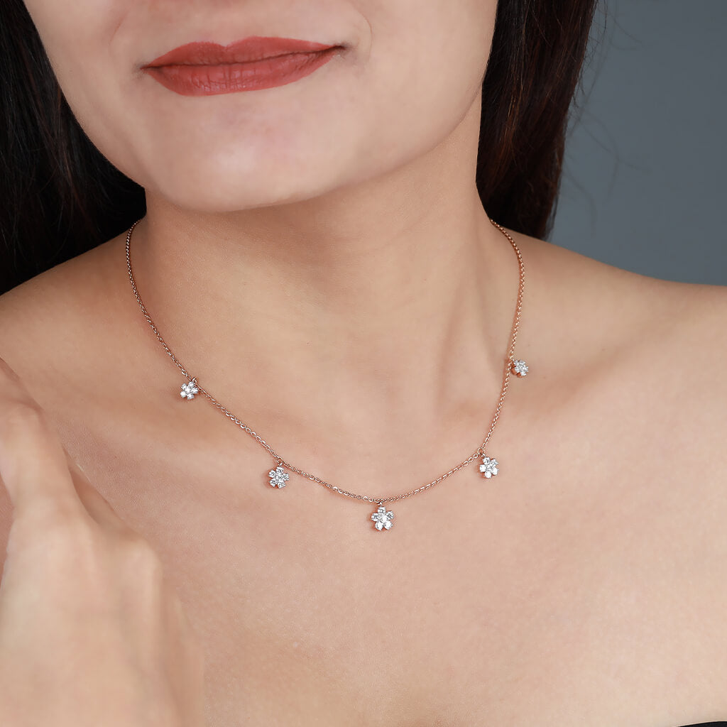 Flower Elegance Diamond Necklace