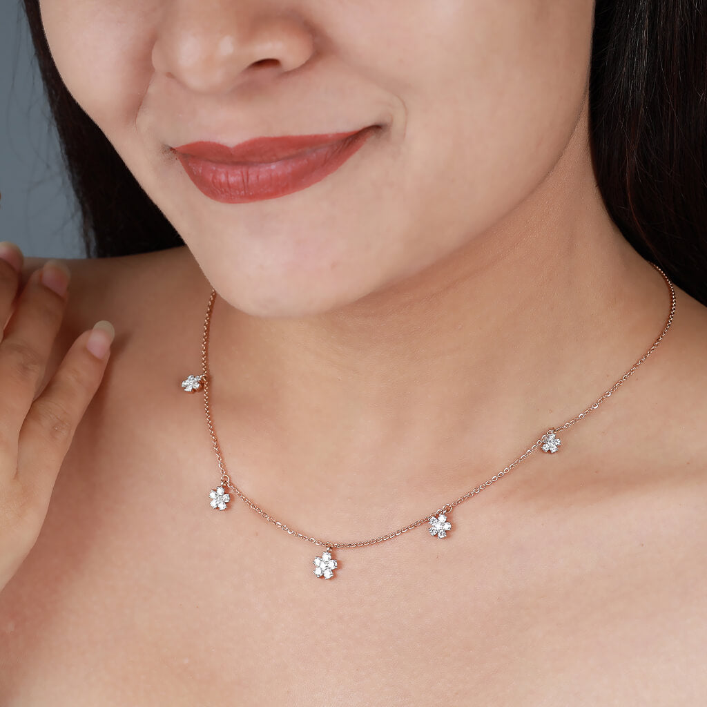 Flower Elegance Diamond Necklace