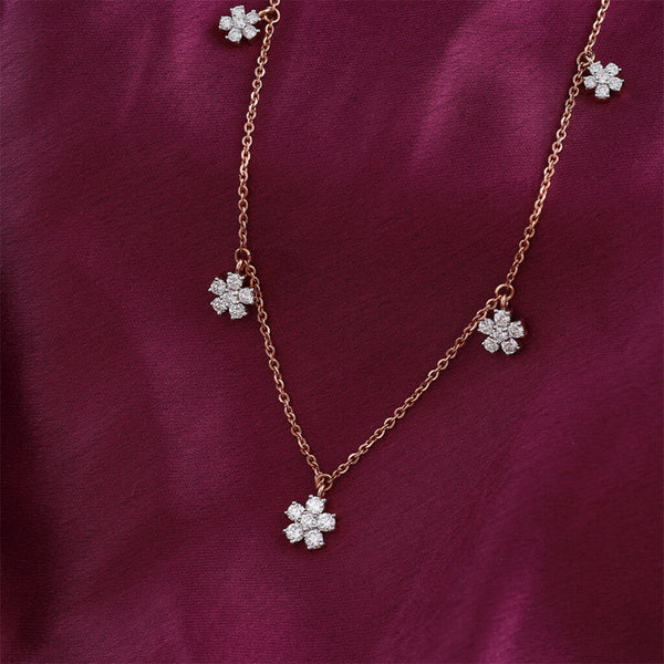 Flower Elegance Diamond Necklace