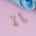 Pink Saturn Dangling Earrings